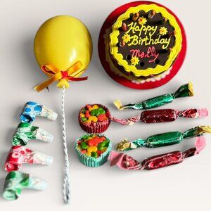 Pleasant Co American Girl Molly Birthday Cake, Balloon, Candy, Treats, in BOX